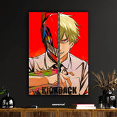 Denji x Katsuki – Kickback Fusion Poster